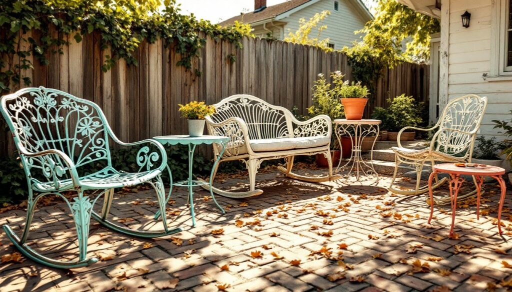 vintage metal patio furniture